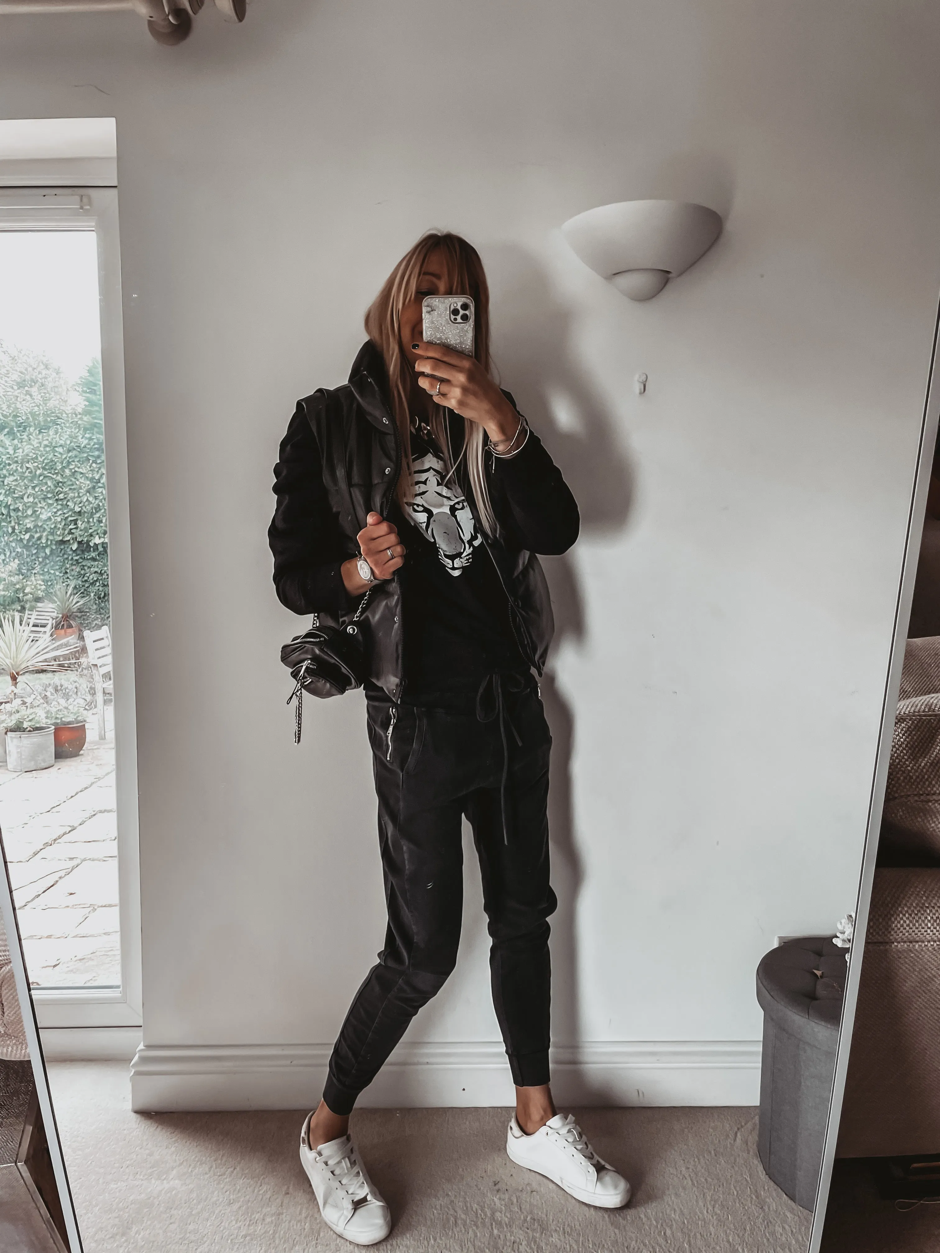 Black tiger sweatshirt *super slouchy fit* *NOW HALF PRICE!!*