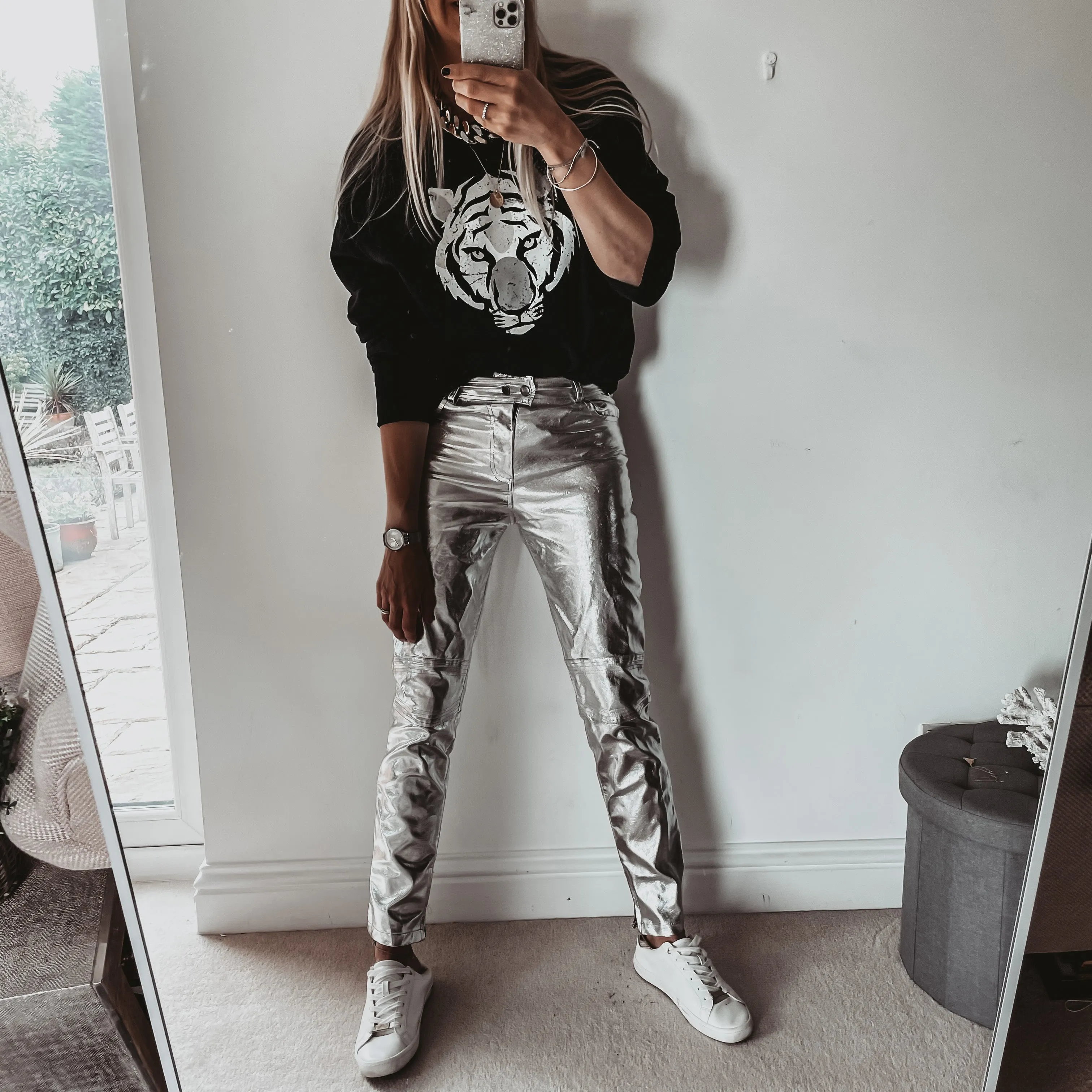 Black tiger sweatshirt *super slouchy fit* *NOW HALF PRICE!!*