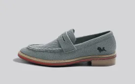 Block Heel Loafers : Grey