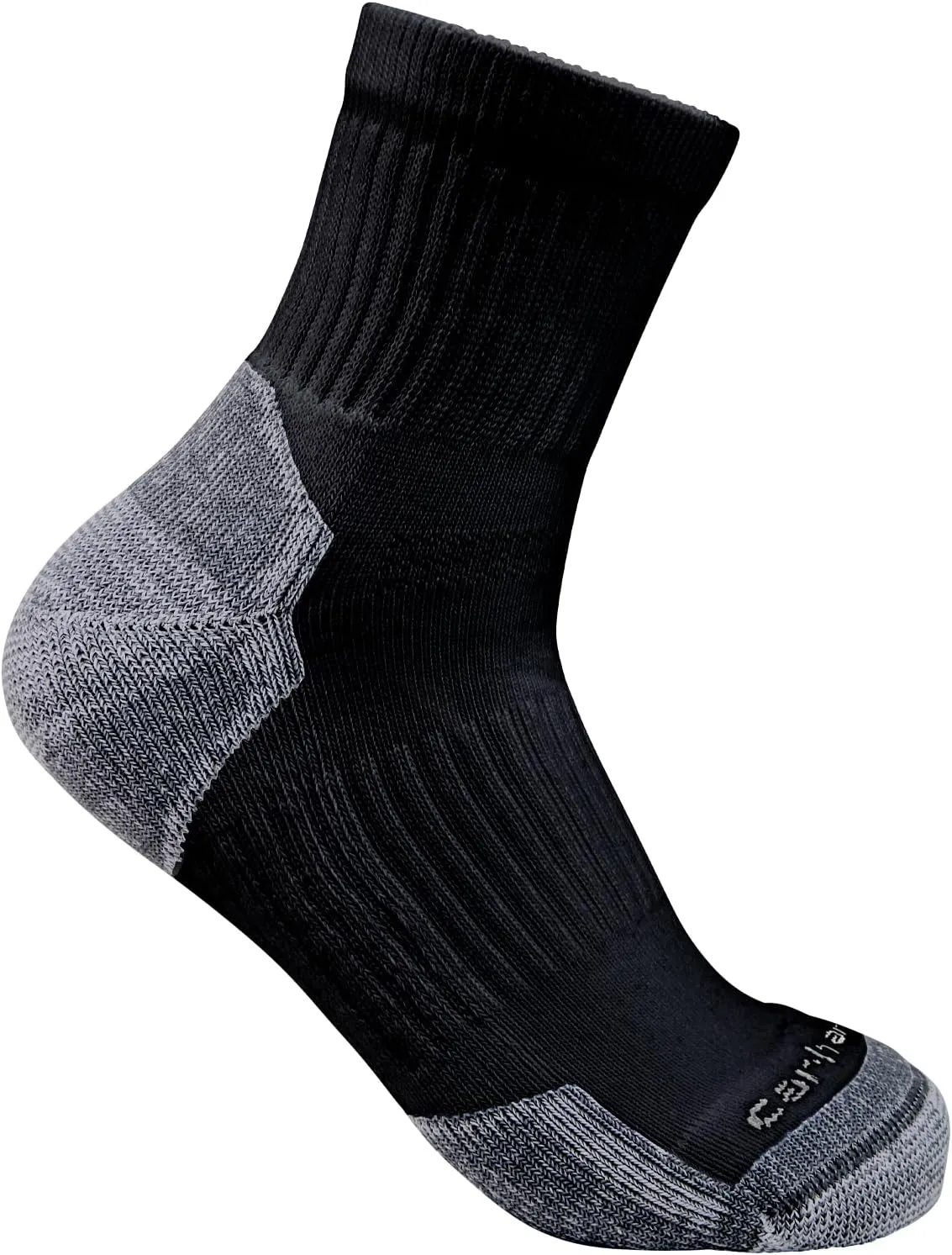 Carhartt Men's SQ6103M Lightweight Cotton Blend Quarter Sock 3-Pack