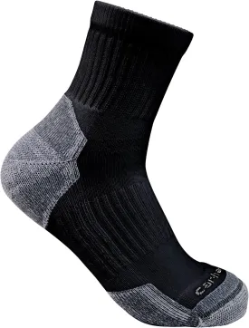 Carhartt Men's SQ6103M Lightweight Cotton Blend Quarter Sock 3-Pack