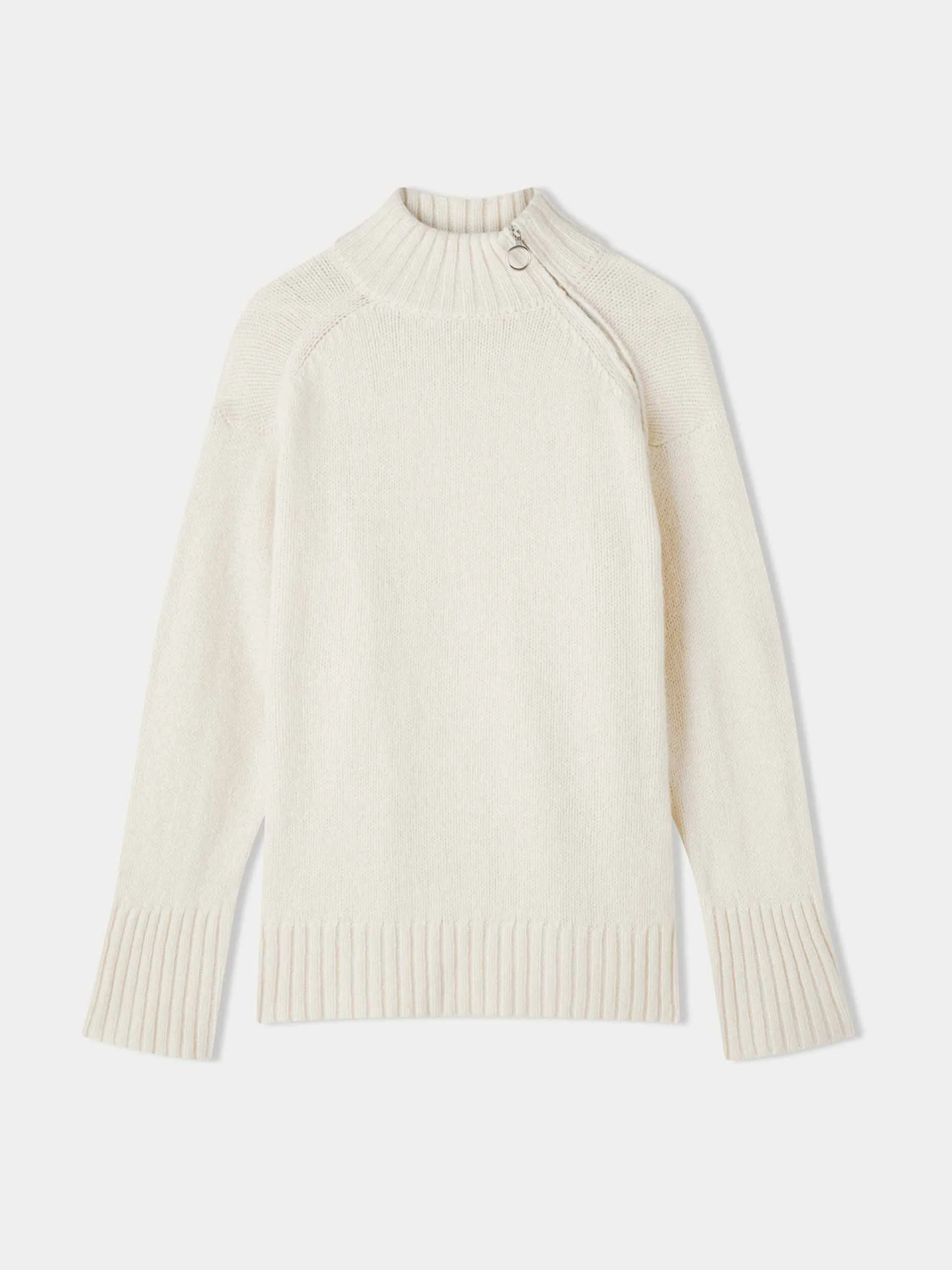 Chunky knitted jumper with a zip