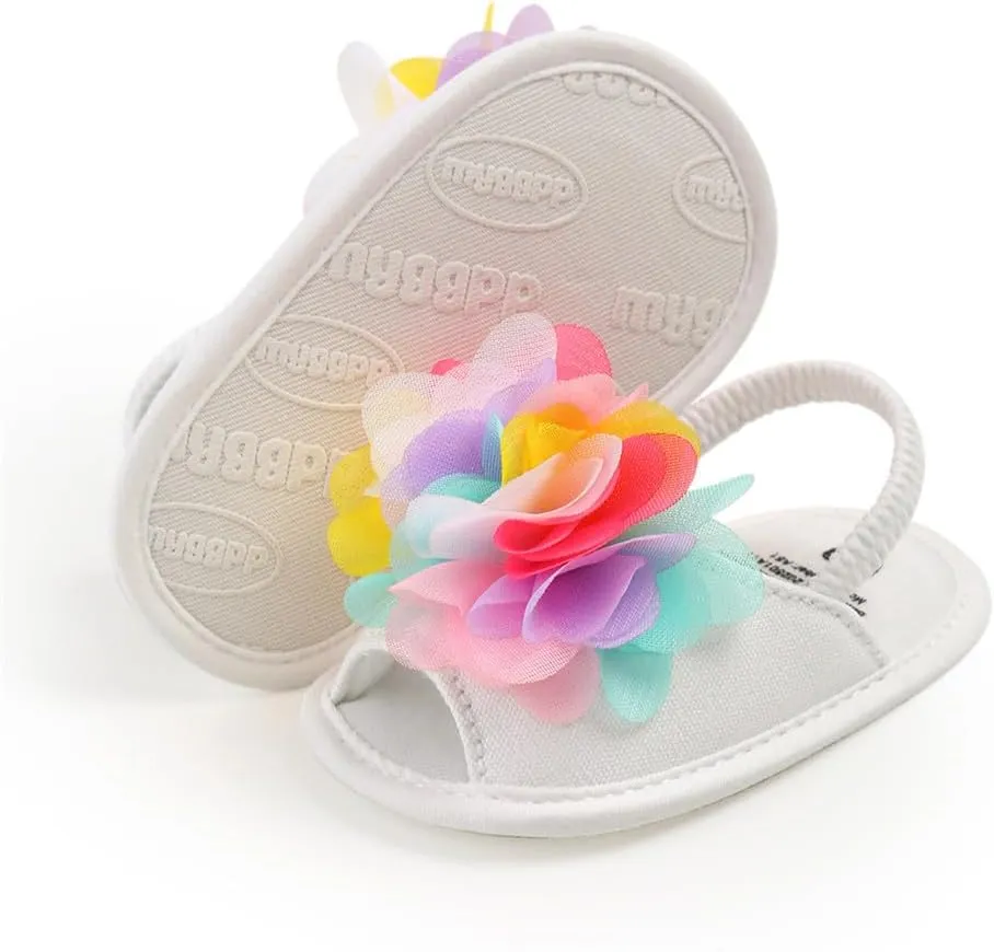 Infant Baby Boys Girls Sandals Summer Baby Wedding Dress Flat Shoes Newborn Crib Shoes First Walkers Prewalkers Shoes