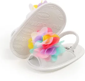 Infant Baby Boys Girls Sandals Summer Baby Wedding Dress Flat Shoes Newborn Crib Shoes First Walkers Prewalkers Shoes