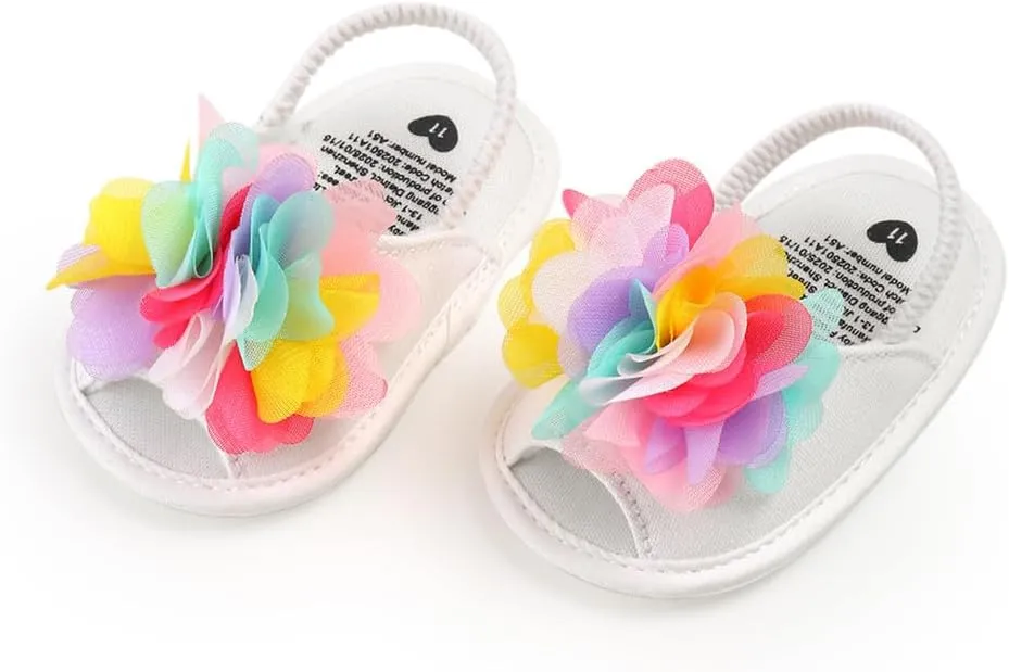 Infant Baby Boys Girls Sandals Summer Baby Wedding Dress Flat Shoes Newborn Crib Shoes First Walkers Prewalkers Shoes