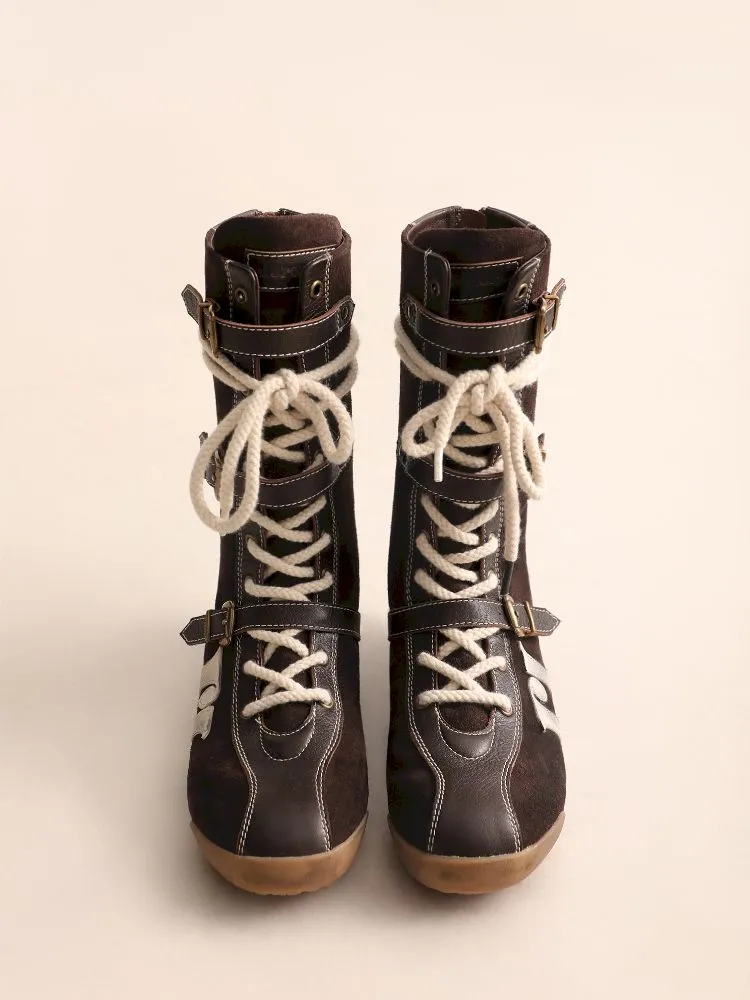 Lace Up Back Zipper Boxing Boots【s0000005989】