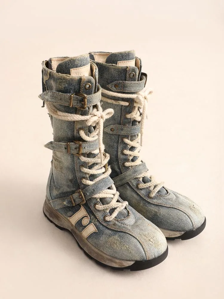 Lace Up Back Zipper Boxing Boots【s0000005989】