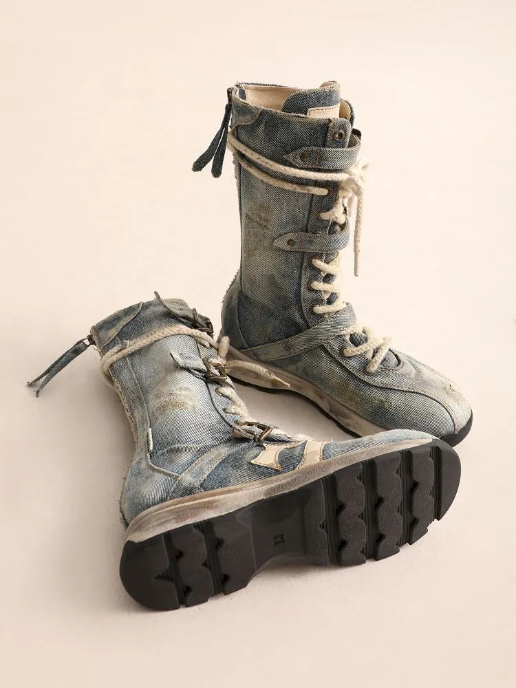 Lace Up Back Zipper Boxing Boots【s0000005989】