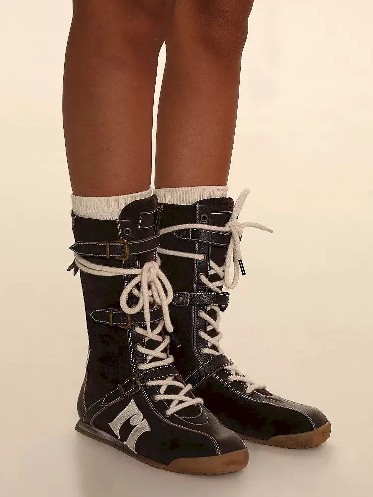 Lace Up Back Zipper Boxing Boots【s0000005989】