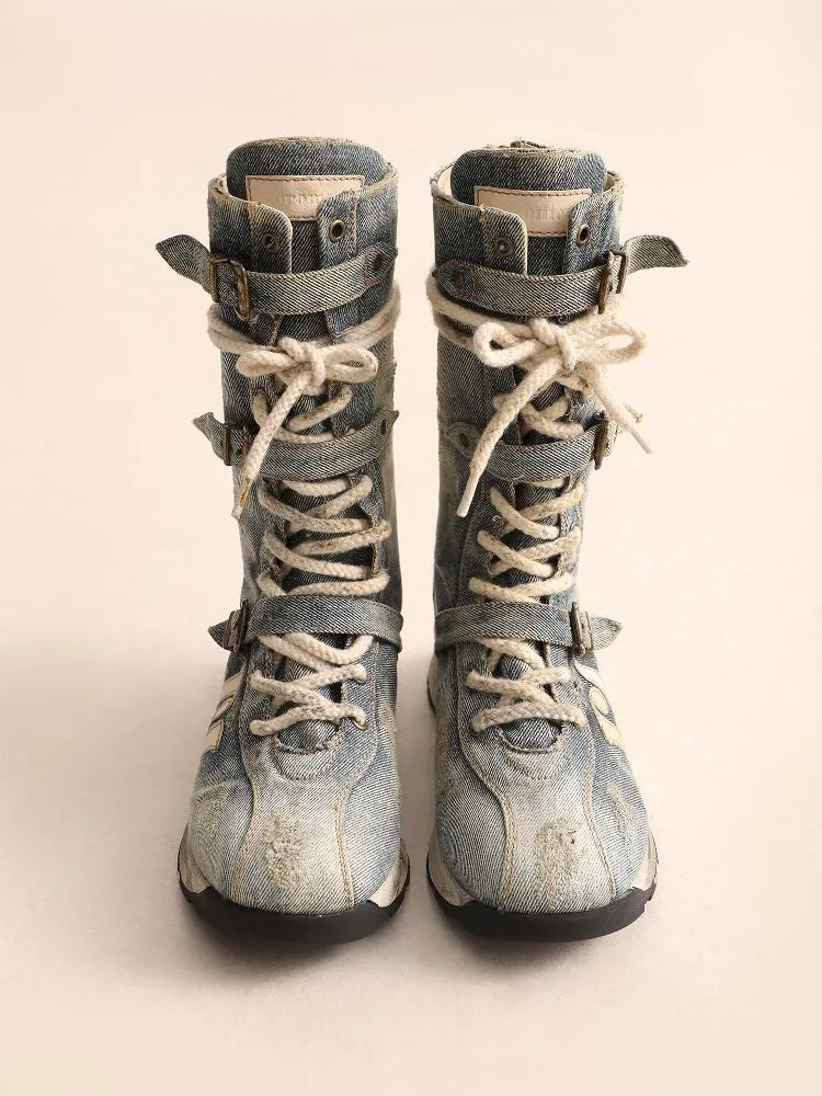 Lace Up Back Zipper Boxing Boots【s0000005989】