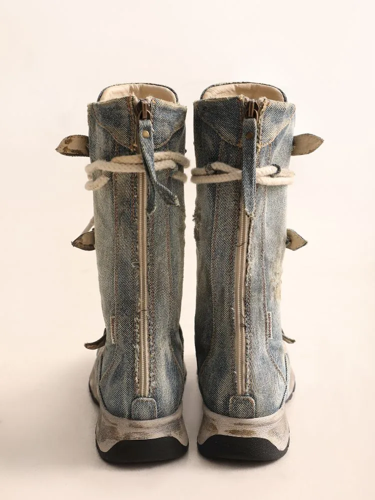Lace Up Back Zipper Boxing Boots【s0000005989】