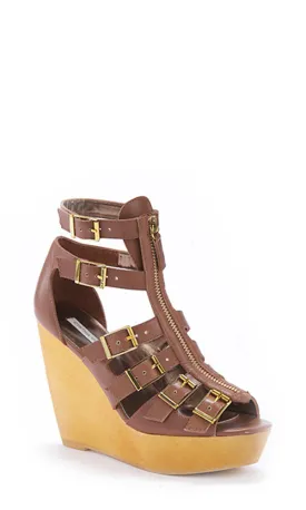Pacey Leather Gladiator Wedge