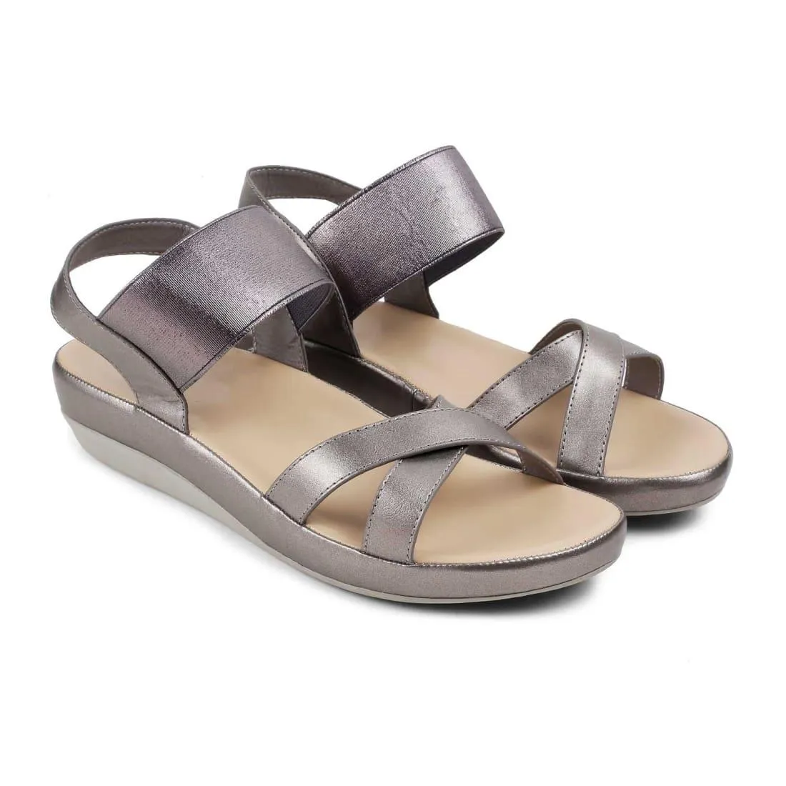 The Southee Pewter Women's Casual Wedge Sandals Tresmode