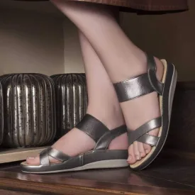 The Southee Pewter Women's Casual Wedge Sandals Tresmode