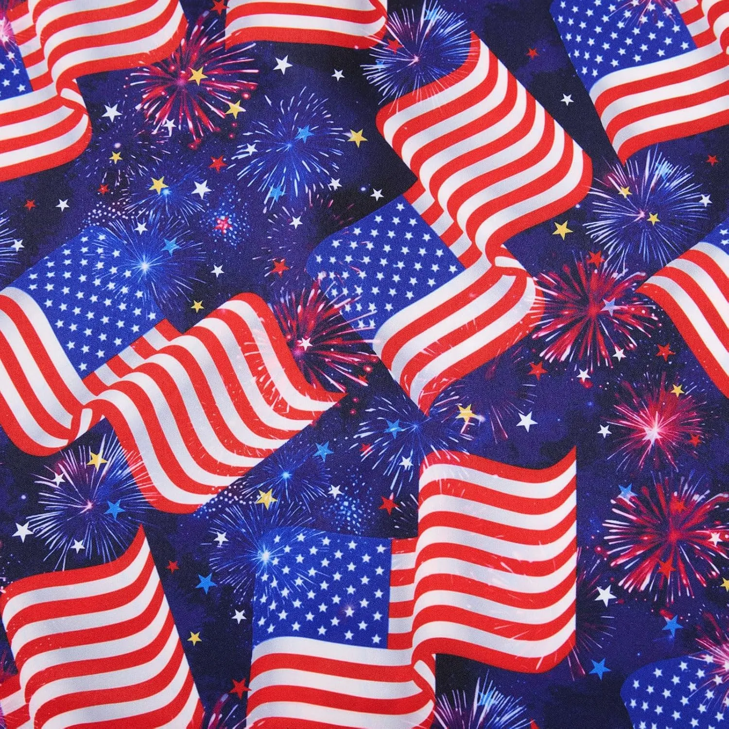 uideazone Mens 4th of July American Flag Patriotic Shirt USA Short Sleeve Button Up Independence Day Shirt M-XXL