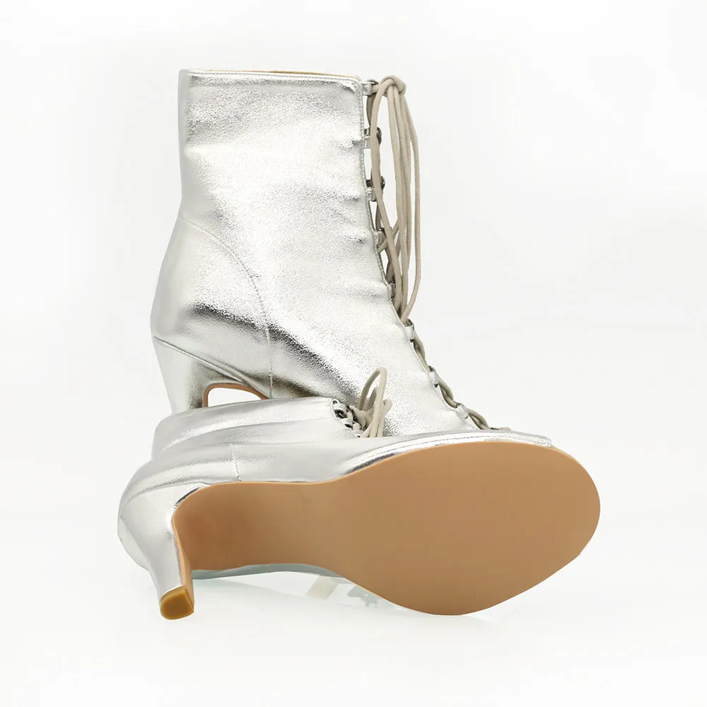 Vortex (Silver) - 4" Dance Heels By VAMP