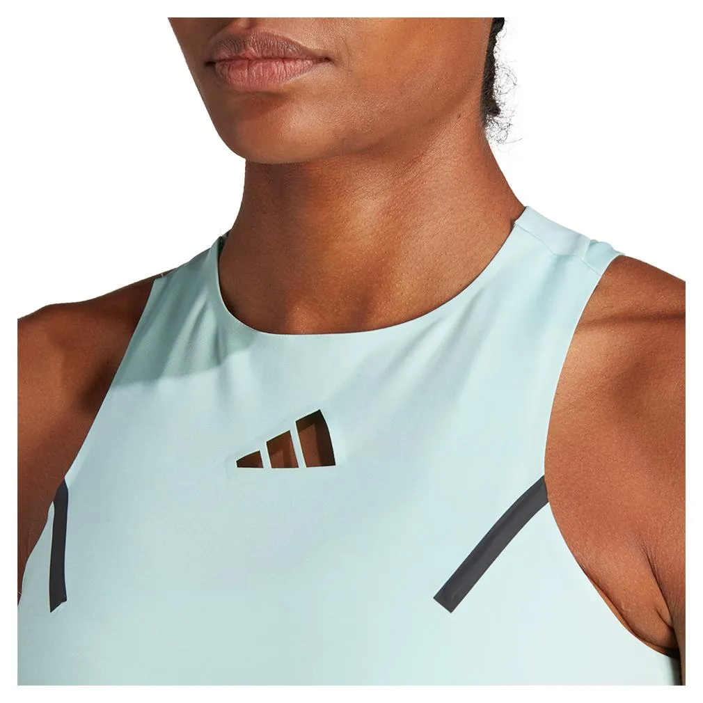 Women's Premium Tennis Tank Semi Flash Aqua